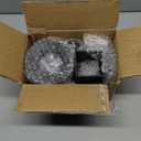 4 Pcs Deck Fence Rail Floor Mount Brackets, 2 x 2 in Square Post Flange Base Anchor, Heavy Duty Metal Black Post Brackets for Decking, Railing, Fencing