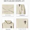Christian Sweatshirts for Men Christ Cross Pullover Hoodie Inspirational Faith Graphic Long Sleeve Sweatshirt (XL)