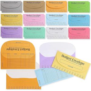 96 Pack Bulk Budget Envelopes for Cash System, Budgeting Tracker Binder, Money Saving Challenge, 12 Colors (6.75 X 3.25 In)