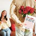 3 x Beautiful Words Greeting Card with Envelope, Funny Anniversary, Valentine's Day Gifts, Birthday Card for Wife Husband Girlfriend Boyfriend (LD290)