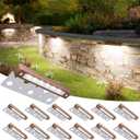 VOLISUN 12 Pack 7 Inch Retaining Wall Lights, Waterproof LED Hardscape Lighting, Cuttable Low Voltage Landscape Lighting, 12V Paver Lights, 3W Outdoor Step Lights, 5000K Daylight, ETL