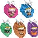Eersida 100 Pcs 2025 VBS Faith Value Tag Pack with 25 Pcs 24'' Stainless Dog Tags Chain Necklaces True Trust North for Direction for Students Christian Summer Vacation Bible School Religious Supply
