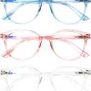 SIGVAN Progressive Multifocus Reading Glasses Blue Light Blocking Women Men Computer Eyeglasses Spring Hinge Readers (3 Mix-2, 1.75)