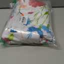 misaya Rectangle Waterproof Vinyl Table Cloth, Wipeable Tablecloth with Flannel Backing, Plastic Table Cover for Dinner, Picnic, Indoor and Outdoor (Flowers, 54" x 78") (Off White)