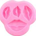 3 x Valentine's Day Fondant Molds Lips Love Heart Rose Silicone Mold Semi Sphere Ball Chocolate Molds For Cake Decorating Cupcake Topper Gum Paste Candy Polymer Clay Set Of 4