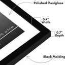 Americanflat 13x16 Picture Frame with Polished Plexiglass - Use as 10x13 Frame with Mat or Display 13x16 Photo Without Mat - Streamline Collection - Thin Border Picture Frames for Wall - Black