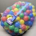 Sunny Days Entertainment 200 Premium Crush-Resistant Play Balls for Ball Pits Non-Toxic, BPA & Phthalate Free Vibrant Assorted Colors with Zippered Storage Bag (2.5" Diameter)