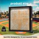 Colingmill Full Size Baseball Base Plate Display Case Baseball Base Holder Display Case Cabinet Shadowbox with 98% UV Protection and Locking Door