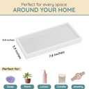 2 x Silicone Countertop Tray  Small 7.8" Bathroom Vanity Organizer for Soap Dispenser, Lotion Bottles, Perfume, Candles, Keys  Shatterproof Sink Tray (Single - Small (7.8" x 3.9" x 0.8"), White)