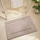 Color&Geomety Brown Bathroom Rugs, Ultra Soft Plush Bathroom Mat Super Absorbent Microfiber Fabric, 24"x36", Washable, Non Slip Bath mats for Outside Shower, Tub, Home Decor