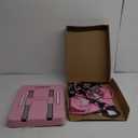 90° Multi-Functional Folding Hand Truck,500lbs Heavy Duty Dolly - Dolly Cart with 6 Wheels & 2 Elastic Ropes, Hand Cart with Upright Handle for Moving, Trolley, Travel, Office and Home Use(PINK)