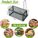 Qualirey 4 Pcs Rat Trap Live Animal Cage for Squirrel Chipmunk Mouse,Green