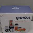 Ganiza Smoothie Blender, 900W Blenders for Shakes and Smoothies, 15-Piece Personal Blender and Grinder Combo for Kitchen, Smoothies Maker with 4 BPA-Free Portable Cup, Nutritious Recipe (Black)