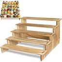 5 Tier Wooden Cupcake Stand for 50 Cupcakes - Rustic Cupcake Holder Stand for Wedding, Birthday, Party Display