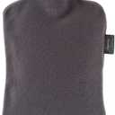 Fashy 2 Litre Anthracite Hot Water Bottle with Fleece Cover