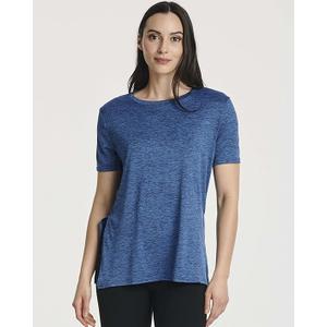 Real Essentials 5 Pack: Women's Short Sleeve Active Workout T-Shirts - Dry Fit Gym Tops with Split Hem (Plus Sizes), Size XL