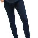 Motherhood Maternity Women's Plus Size Indigo Blue Super Stretch Secret Fit Belly Skinny Denim Jean, Dark Wash with Navy Stitching, 1X