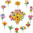 Valentine's Day Gifts for Kids Classroom - 12 Packs Flower Bouquet Building Kit, Fun STEM Activity for School Valentine Exchange, Favors for Boys Girls(styleA#)