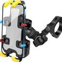 UTV Phone Mount - 360 Adjustable Heavy Duty Phone Holder 8 Claws Fits 1.75 to 2 Inch Round Tube Fits RZR Maverick X3 Ranger Pioneer Talon Teryx Mule for 4.0" to 7.2" Cell Phone (Colorful)