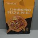 12 Inch Bamboo Pizza Peel Premium Wooden Pizza Board Paddle with Handle for Baking, Serving & Cutting Use for Pizza, Bread, Pastries, Dough, Easy Grip