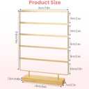 Jewelry Organizer, 5 Tiers Earring Organizer with 120 Holes for Storing and Displaying Earrings of Various Styles, Models and Sizes, Removable Wooden Base for Home and Store Use
