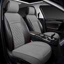 Front Car Seat Covers for Hyundai,Leather Waterproof Seat Protector Custom Fit Hyundai Sonata Elantra Santa Fe Santa Cruz Tucson Palisade Veloster,2 Pack,Gray
