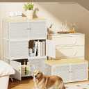 3 Tier Metal Storage bins with wheels, Storage Bins with Magnetic Doors