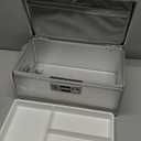 Medicine Lock Box with Key, Alluminum Alloy Box for Medication,First Aid Box with a Removeable Tray to Store Medicines & Pills for Home, Silver, 16 * 9.25 * 7.48 Inch