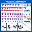 DISEN 155Pcs Paintless Dent Removal Kit, Car Dent Repair Tool Set with Metal Dent Lifter, Bridge Puller, T-Slide Hammer, Glue Gun & 100 Tabs, for Dents, Dings, Creases and Hail Damage 