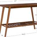Linon Melissa Mid-Century Modern Walnut Console Table