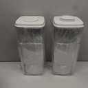 Ankou Airtight Food Storage Container with Pop Lid & 130ml Scoop, 4L/4.2qt *4 BPA-Free Cereal, Rice, Flour, Pasta & Snack Container, Stackable & Durable,Kitchen Pantry Organizer