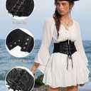 Scarlet Darkness Corset Belts for Women Lace-up Tied Waspie Waist Belt Renaissance Corset, Extra Large 