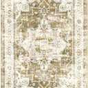 8x10 Area Rugs Living Room: Washable Large Neutral Vintage Soft Rug Stain Resistant Distressed Farmhouse Non-Slip Patterned Carpet for Bedroom Kids Office Dining Room-Brown