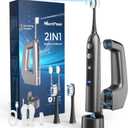 Innovation 3-in-1 Electric Toothbrush with Water Flosser Combo, Sweeping Oscillation, Flossing, Vibration(Muse Design Gold Winner) Cordless Flossing Toothbrush for Travel | Magnetic Tank | Smart Timer