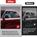 Explorer Rain Guards - Window Visors for 2020-2025 2026 Ford Explorer, Outside-Mount Tape-On Side Window Wind Deflectors for Frontier Accessories, Vent Visors Shades Rainproof Black 4PCS