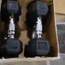 CAP Barbell Coated Dumbbell Weight | Multiple Options Pairs & Sets (50 lb - Set (10 lb x 2 & 15 lb x 2))