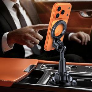 Miracase for MagSafe Car Mount, [Strong Magnetic] 2026 Hands Free Phone Holders for Your Car, Universal Cup Holder Phone Holder for iPhone 17 16 15 14 13 12 Pro Max, Samsung & More Smartphones