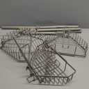 Zenna Home Tension Pole Shower Caddy Corner Organizer, Adjustable Standing Shower Caddy with 4 L-shaped Baskets and Hooks, Rust Resistant Bathroom Tension Rod Organizer, 60 to 97 Inch, Satin Nickel