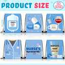 Amylove 24 Pieces Nurse Week Gifts Bags Bulk 2026, Funny Nurses Drawstring Backpack Nurse Appreciation Gifts for Nurses Day, Cna Week