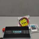 1500 Watt Pure Sine Wave Inverter, 12V DC to 120V AC Inverters for Car, RV, Truck, Home, Camping, Solar Power Inverter with 3 AC Outlet, 30W USB-C, 5V 3.1A USB, Remote Control, Surge 3000W