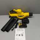 Leaf Blower Cordless with 2 Batteries and Charger, 21V Electric Leaf Blower with 2 Speed Modes, 2.0Ah Lightweight Battery Powered Blowers for Lawn Care, Patio, Blowing Leaves (Yellow)