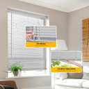 LazBlinds Cordless 1" Vinyl Mini Blinds for Indoor Windows - Light Filtering Horizontal Window Blinds & Shades, 30 1/2" W x 64" H, Grey