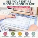 bloom daily planners Desk Calendar 2027 (January - December 2027) - 21” x 16” Large Wall Calendar- XL Desktop & Hanging Monthly Planner with Stickers for Home or Office - Holiday Icons