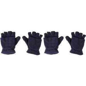 BESPORTBLE 2 Pairs Half Christmas Cycling Gloves Warm Driving Gloves Touchscreen Warm Mitten Finger Gloves Double- layer (Different Colors)