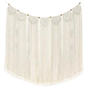 Mkono Large Macrame Wall Hanging Boho Tapestry Woven Bohemian Above Bed Wall Decor Wedding Christmas Backdrop Decoration for Bedroom Living Room Nursery Dorm Apartment, Idea Gift, 47" L X 28" W