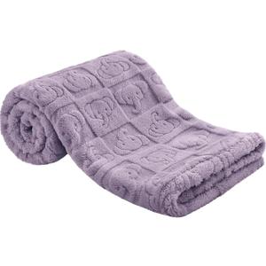 Pro Goleem Elephant Baby Blanket, Baby Fleece Blanket for Boys & Girls, 30" x 40" Soft Crib & Stroller Blanket for Newborns and Toddlers, (Purple)