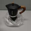 Mongdio Stovetop Espresso Maker Moka Pot, Cuban Coffee Maker Stove top coffee maker Moka Italian Espresso Greca Coffee Maker Brewer Percolator, 12 Espresso Cups, 20 oz - Black