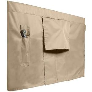 Covermates Outdoor Full TV Cover  Water-Resistant All-Weather Protection for Mounted & Freestanding TVs, 12-Gauge Vinyl with Remote Pocket & Secure Touch Fastener Closure, 42-45 Inches, Classic Tan