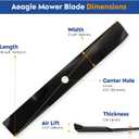 Aeagle Mower Blade for M115496 GY20569 54 inch Deck John Deere 425 455 445 335 355D 325 345 F725 G100 LX288 GT245 Sabre 2354HV Scotts S2554, Medium-Lift 2 Pack