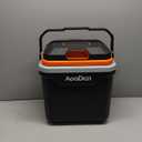 Electric Car cooler and Warmer, 26 Quart Capacity, Thermoelectric Iceless Cooler for Travel, Camping, Vehicles, Truck, Home - 12V/24V DC and 120V AC (Black & Orange)